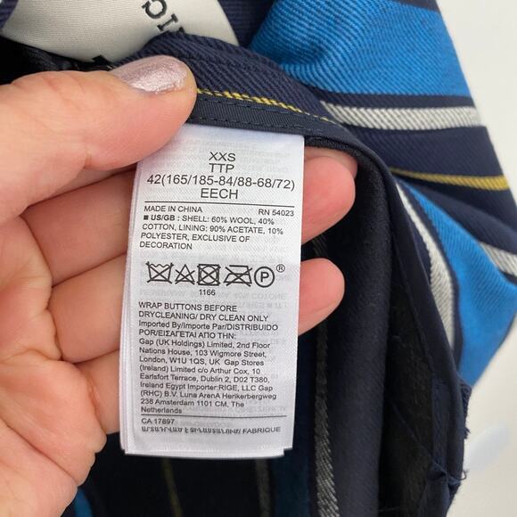 NWT Banana Republic Athletics Stripe Clubhouse Blazer XXS Academia Preppy - Picture 5 of 8